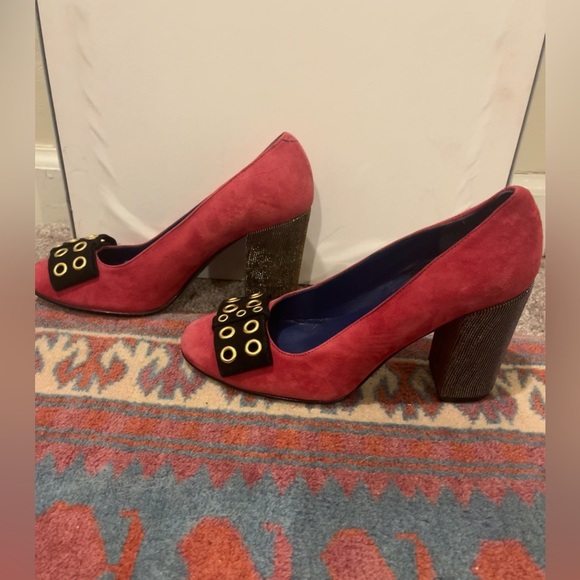 NWOT Rangoni Firenze Red Cashmere Heels - Picture 4 of 4
